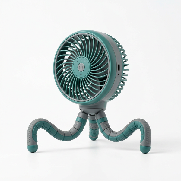 Mini Octopus Fans Flexible Tripod Pram Pushchair Desk 3 Speed USB Rechargeable