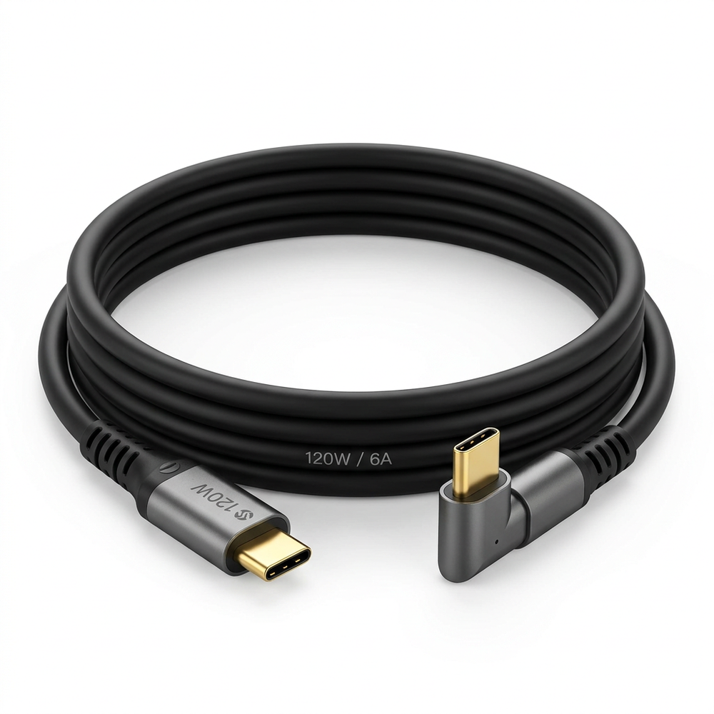 120W USB C to Type C Lead 6A Super Fast Charging Gaming Cable 180 Silicone 2M