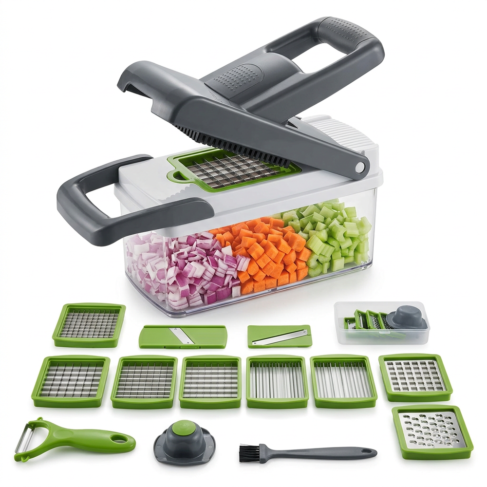 16 in 1 Vegetable Onion Chopper Mandoline Slicer Food Dicer Cutter Salad Peeler