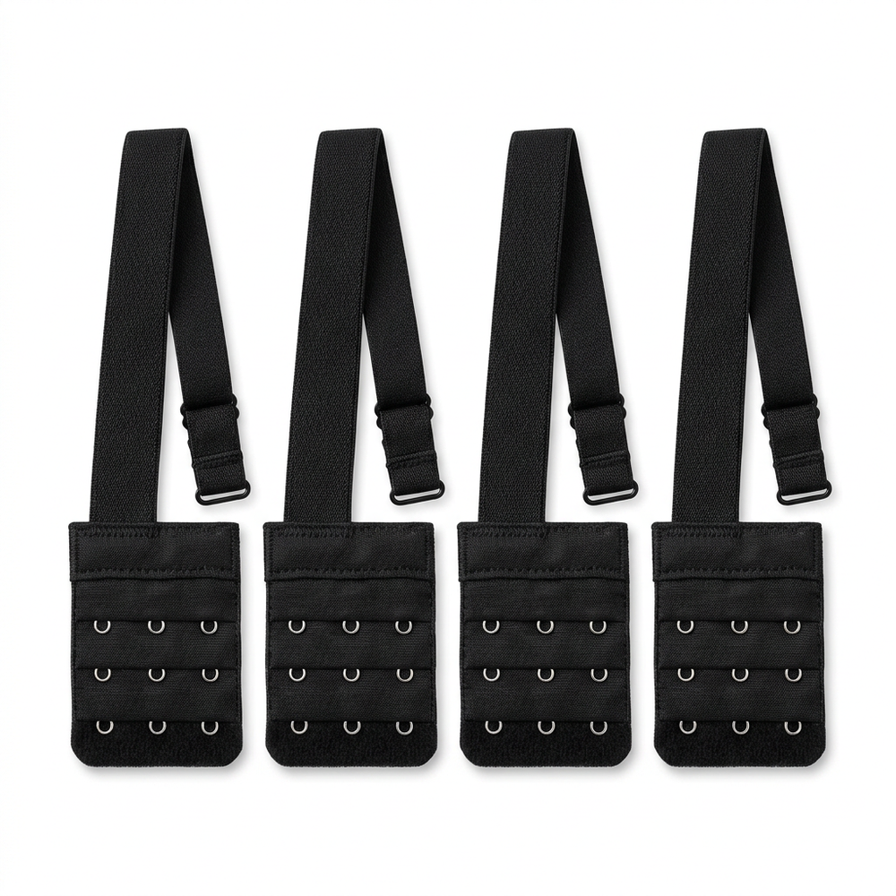 4Pcs Adjustable Bra Extender 3 Hooks with Elastic Underwear Strap Extension UK