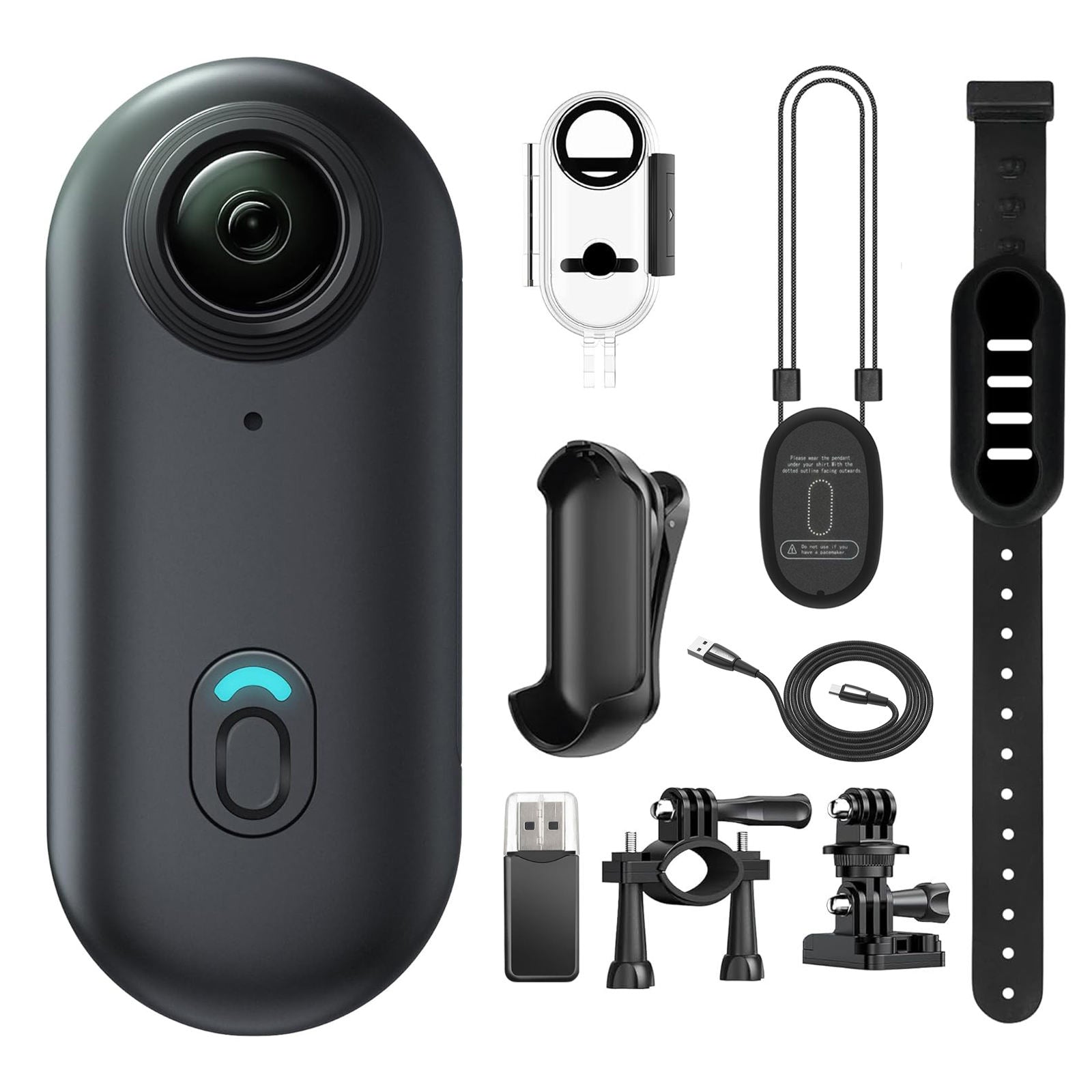 4K Mini Action Cam (Wi-Fi, 128GB) Wearable Body Cam