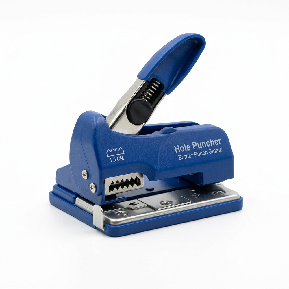 Hole Puncher Stamp Border Punch Stamp Shape Toothed Puncher Embosser Card Blue