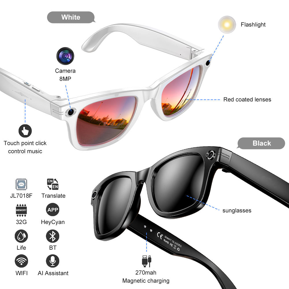 Vyno MAX AI Recognition & Translation Smart Glasses