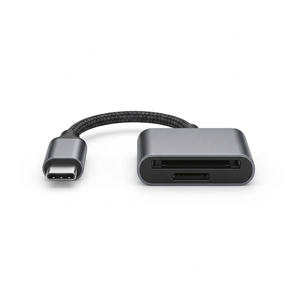 USB-C SD Card Reader Adapter, Compatible with iPad, Mac, iPhone 17, Galaxy S26